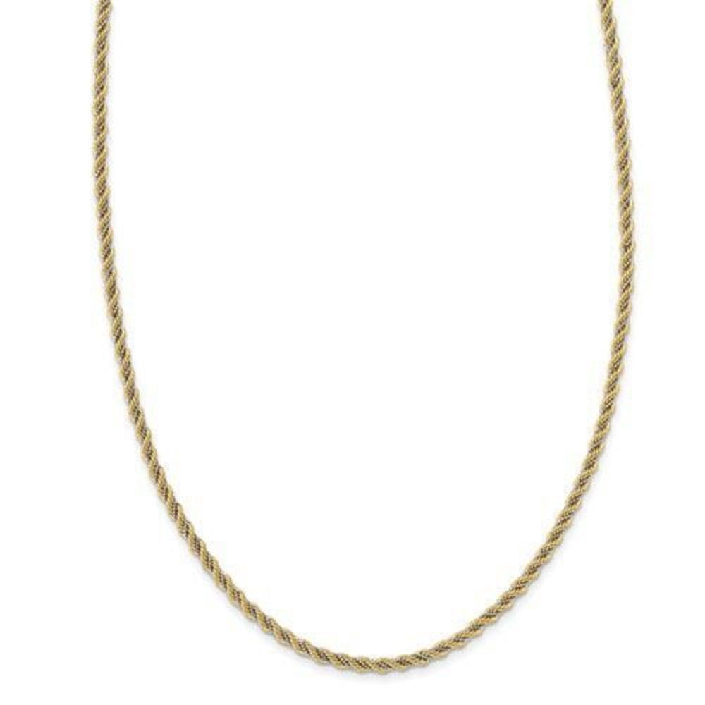 Leslie's 14K Two-tone Polished Textured Rope Necklace